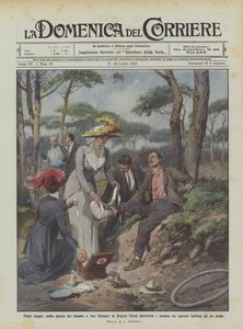 Royal compassion, Queen Elena disinfects and treats a worker in the Gombo pine forest at San Rossore