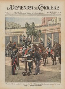 Award Ceremony by the Duke of Aosta in Naples for Soldiers Distinguished for Acts of Valor by Achille Beltrame