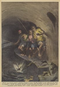 Four Adventurous Milanese Boys, Armed with Fishing Lines and a Candle, Descended from a...