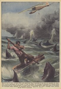 Left alone at sea, off the American coast, after the shipwreck