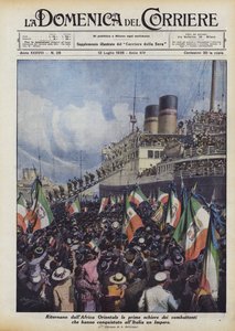 The first ranks of fighters who conquered an Empire for Italy return from East Africa