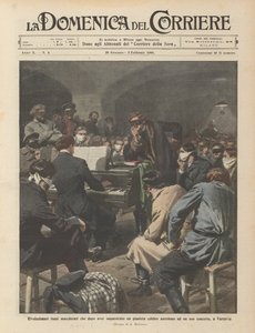 Russian Revolutionaries in Disguise Who, After Kidnapping a Famous Pianist, Attend His Performance by Achille Beltrame