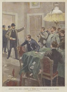 Discovery of a Gambling Den in Florence, The Police Invade the Gaming Room