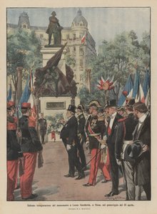 Solemn inauguration of the monument to Leon Gambetta, in Nice, on the afternoon of April 25