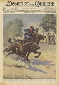 Among the Tasks of the New Mounted Police in New York is Also to Assist Riders...