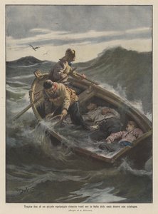 Tragic end of a small crew left at the mercy of the waves for twenty hours in a lifeboat