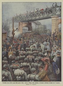 Triumphal Return of the Troops from the Libyan War, Arrival in Milan of the Flag and Some