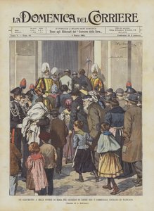 A Banquet for a Thousand Poor People of Rome for the Jubilee of Leo XIII, The Guests Enter the Vatican