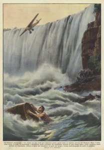 A bizarre American locked himself in a barrel to surpass the famous Niagara Falls again this year