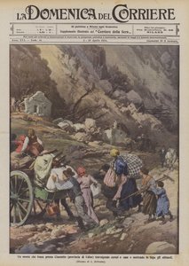 A Mountain Landslide Near Clauzetto (Province of Udine) Overwhelms Fields and Houses, Forcing Inhabitants to Flee