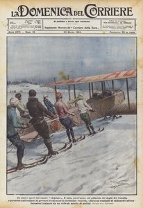 A new winter sport, skiplane