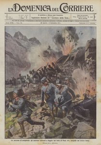 An Artillery Success, the Austrians Forced to Flee from the Fort of Pozzi Alti, Pursued by Our Fire by Achille Beltrame