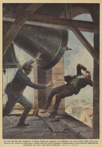 A Fatal Fall from the Bell Tower of Posta (Rieti) by a Farmer Who Had Gone There