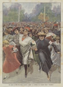 A Running Race Among a Thousand Seamstresses in Paris, The Start from the Tuileries Garden
