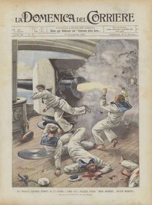 A Deadly Explosion Caused by a Cannon on Board the British Battleship Royal Sovereign in Front of Missolonghi