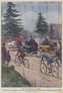 A Characteristic Race in Milan by Achille Beltrame