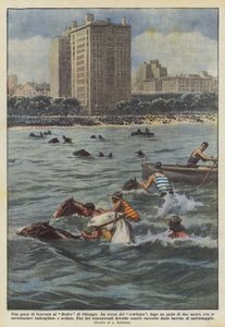 A Skill Contest at the Chicago Rodeo by Achille Beltrame