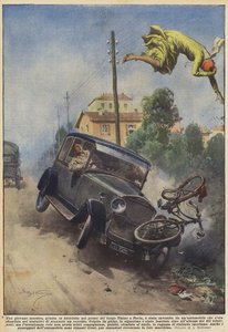 A young teacher, arriving by bicycle near the village of Ticino in Pavia, was hit