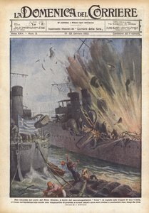 A Tragedy in the Port of Piraeus (Greece) by Achille Beltrame