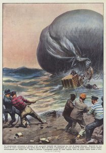 An Exciting Adventure for Three German Aeronauts Attempting a Long-Distance Flight