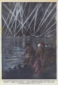 A spectacle of astonishing grandeur was offered by the night illumination of the fleet