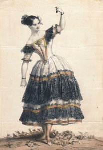 Fanny Elssler as Florinda in the Dance La Cachucha Ballet Le Diable Boiteux