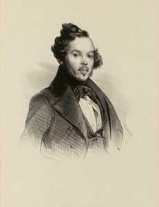 Portrait of Emilien Desmaisons (1812-1880), Draftsman-Lithographer. (IFF 65) by Achille Devéria