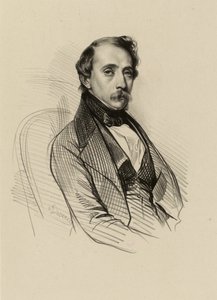 Portrait of François-Alexandre David, Lithographer by Achille Devéria