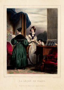 The Piano Lesson by Achille Devéria