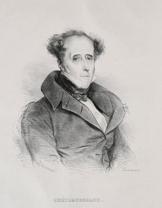 François René Auguste Vicomte de Chateaubriand by Achille Devéria