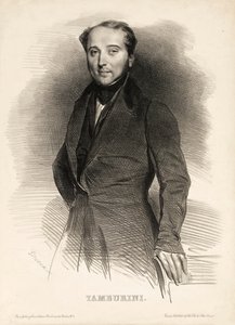 Portrait of the Opera Singer Antonio Tamburini by Achille Devéria
