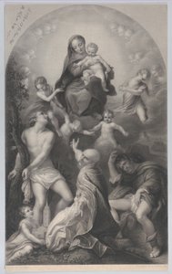 The Madonna of Saint Sebastian, with the Virgin and Child, surrounded by angels, 1847 by Achille Désiré Lefèvre