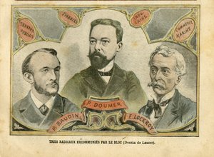 Three Radicals Excommunicated by the Bloc - Budget Finances, President of the Republic, Maritime Marine Nautique Balneaire, Bloc des Lefts, Indochina, Public Works - Doumer Paul by Achille Lemot