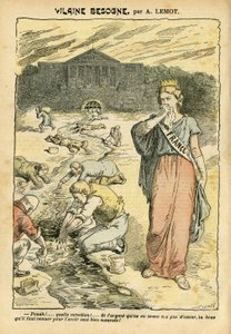 Vilaine work - Republican, Religion, Silver, Chamber of Deputies, Bloc des Gauche - Marianne, France (Allegory of) - Washing/Laundry by Achille Lemot