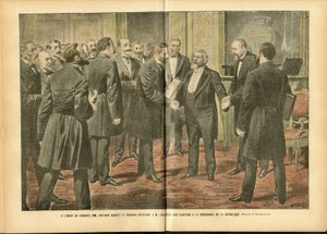 Illustration of Achille Lemot in Le Pelerin, 28/01/06 - Elections, President of the Republic - Fallieres Armand by Achille Lemot