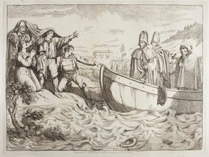 Landing by the Tiber by Achille Pinelli