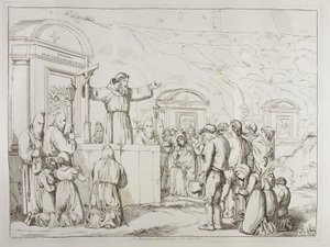 The Friday Preach in Colosseum by Achille Pinelli