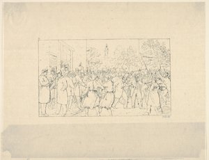 Election in Baltimore, November, 1862 from Confederate War Etchings by Adalbert John Volck