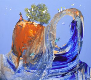 Woman Watching Serene Arch