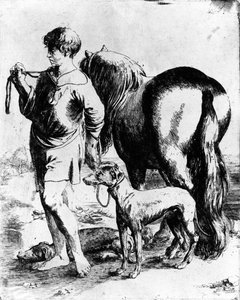 Boy with a Horse and Two Dogs by Adam Elsheimer