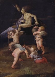 Witch Riding Backwards on a Goat by Adam Elsheimer