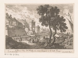 Harbor View with Two Trees (Coastal Landscapes) by Adam Perelle