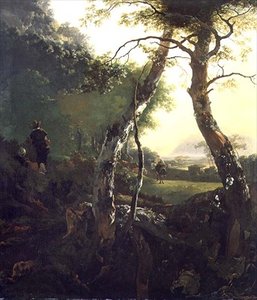 An Italian Wooded Landscape with Figures and Cattle by Adam Pynacker