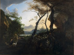 Forest Landscape with Shepherds by Adam Pynacker