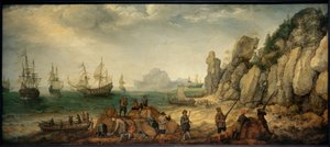 Wild Goat Hunt on a Rocky Seashore by Adam Willarts