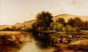 Children Fishing by Adams Barland