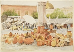 A market in Mexico by Adela Breton