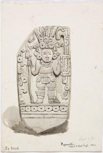 A stone statue from Papantla by Adela Breton