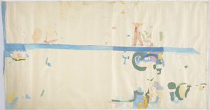 Painting from south east wall, inner chamber, Upper Temple of the Jaguars, Chichen Itza, Mexico by Adela Breton