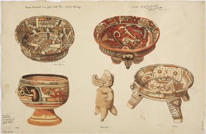 Painting of a Figure and Four Dishes